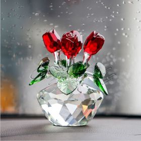 Кристална фигура Flower Dreams- червени лалета
