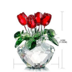 Кристална фигура Flower Dreams- червени лалета