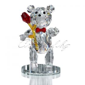 Кристална фигура Bear with Rose