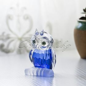 Кристална фигура OWL синя