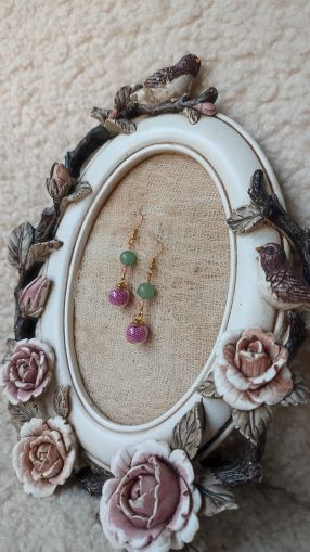 Ръчно изработени Обеци стъклени перли