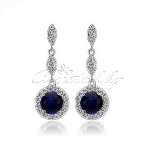 Обеци Velvet Blue