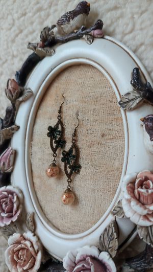 Ръчно изработени Обеци Роза 