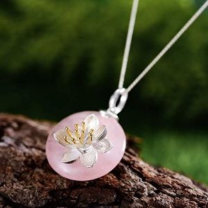 Колие Lotus Flower - розов авантюрин