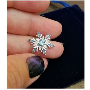 Колие Snowflake топаз